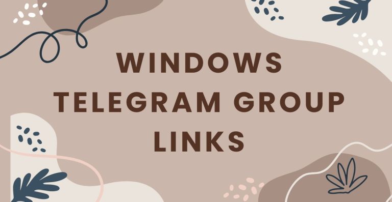 Windows Telegram Group Links