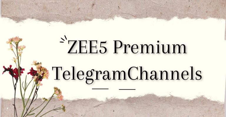 ZEE5 Premium Telegram Channels