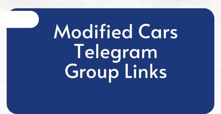 Modified Cars Telegram Group Links